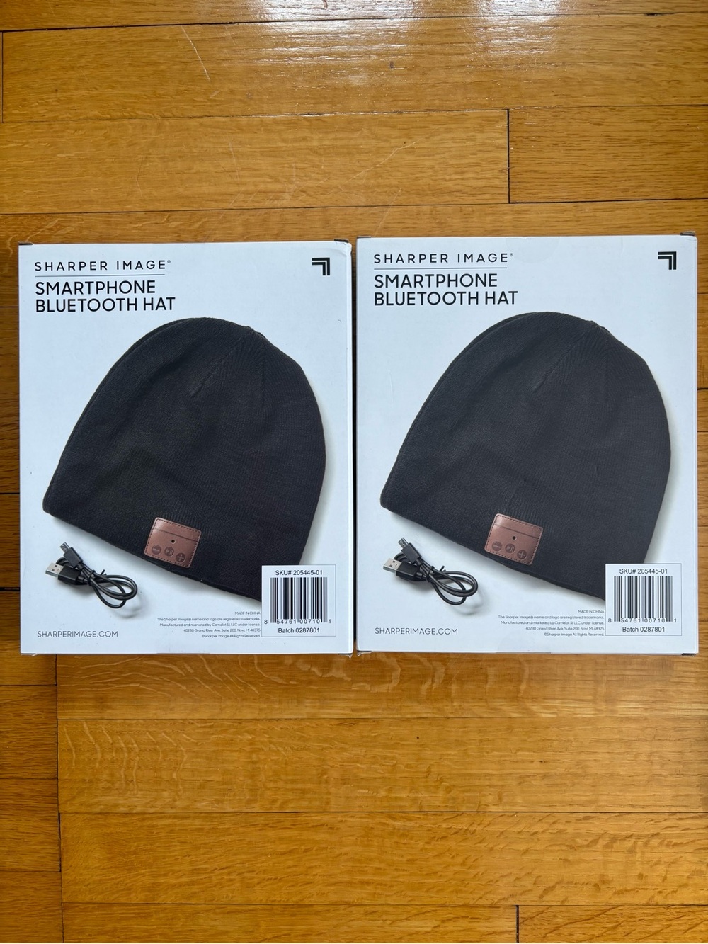 Sharper Image Smartphone Bluetooth Hat - Black (2-Pack) NWT